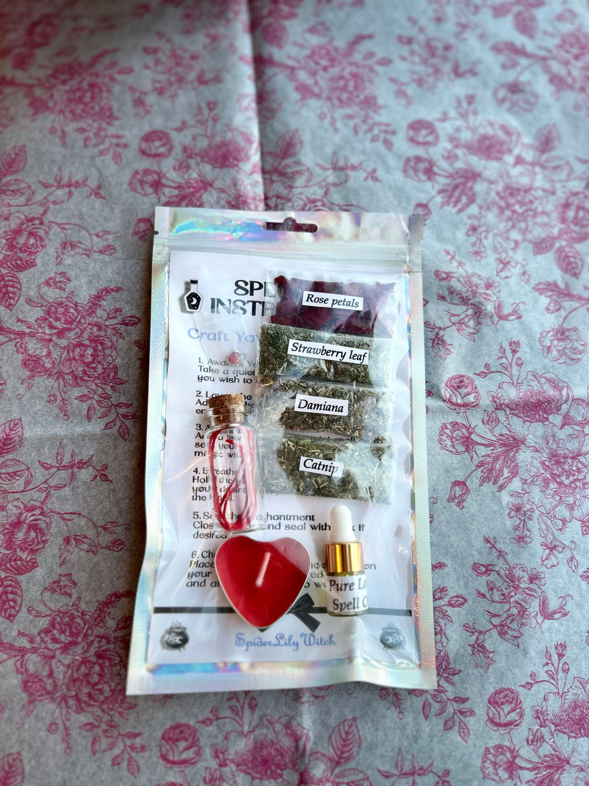Love Attraction Spell Jar Kit-Ritual Craft Kit for Romance